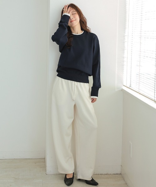 DONOBAN(ドノバン)の「カーブスウェット【ショート丈】&【ロング丈】(スウェット・レディース・ブラック/グレー/アイボリー・LONG/SHORT)」の1枚目の写真