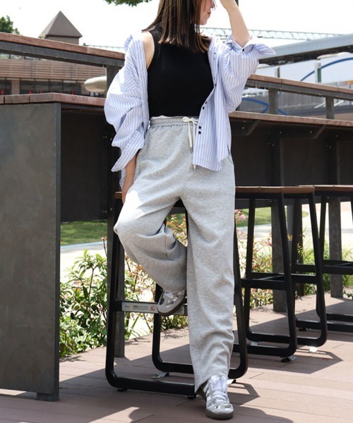 DONOBAN(ドノバン)の「カーブスウェット【ショート丈】&【ロング丈】(スウェット・レディース・ブラック/グレー/アイボリー・LONG/SHORT)」の5枚目の写真