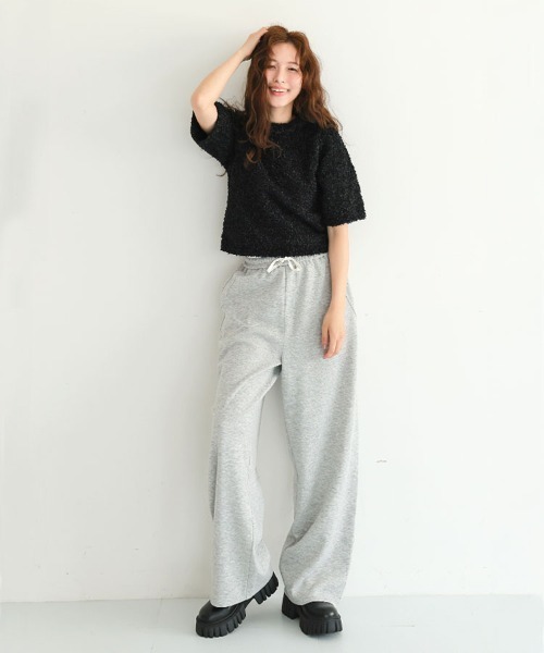 DONOBAN(ドノバン)の「カーブスウェット【ショート丈】&【ロング丈】(スウェット・レディース・ブラック/グレー/アイボリー・LONG/SHORT)」の8枚目の写真