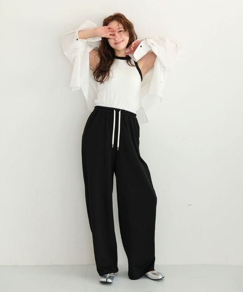 DONOBAN(ドノバン)の「カーブスウェット【ショート丈】&【ロング丈】(スウェット・レディース・ブラック/グレー/アイボリー・LONG/SHORT)」の11枚目の写真