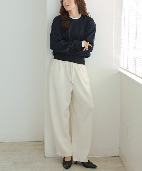 DONOBAN(ドノバン)の「カーブスウェット【ショート丈】&【ロング丈】(スウェット・レディース・ブラック/グレー/アイボリー・LONG/SHORT)」の19枚目の写真