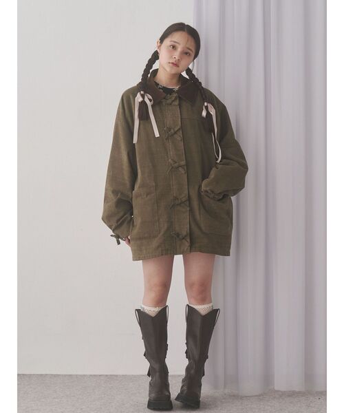 merry jenny（メリージェニー）の「Ribbonハンティングジャケット（ブルゾン・レディース・オフホワイト/ピンク/ブラウン・FREE）」の16枚目の写真