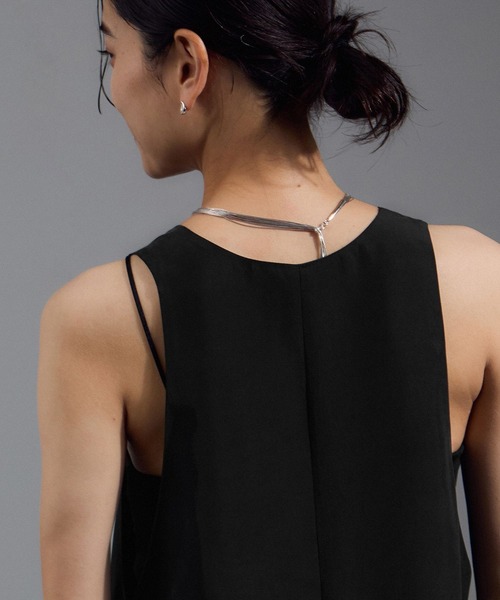 SALON adam et rope'（サロン アダム エ ロペ）の「[25AW]GENTLE SILK ジャンパースカート【セットアップ対応・洗える】（ジャンパースカート・レディース・ブラック/ブラウン系その他2/ピンク系その他2・FREE）」の7枚目の写真