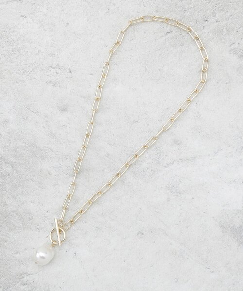 OPAQUE.CLIP（オペークドットクリップ）の「チェーン×フェイクパール マンテルネックレス（ネックレス・レディース・ゴールド/シルバー・00）」の6枚目の写真