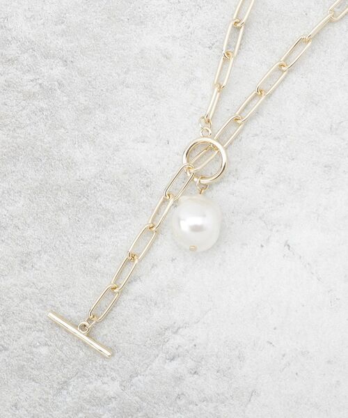 OPAQUE.CLIP（オペークドットクリップ）の「チェーン×フェイクパール マンテルネックレス（ネックレス・レディース・ゴールド/シルバー・00）」の7枚目の写真