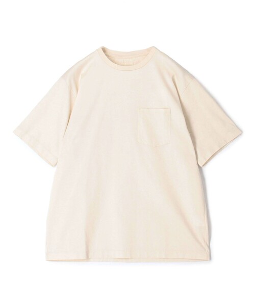 TOMORROWLAND (トゥモローランド)の「ギザコットン ハーフスリーブ ポケットTシャツ(Tシャツ/カットソー・メンズ・ネイビー/キャメル/スカイブルー/ライトベージュ/レッド系その他/ブルー系その他・S/M/L)」の2枚目の写真