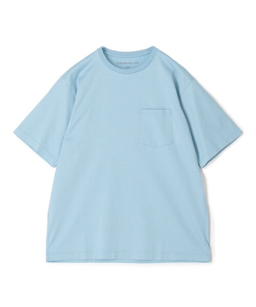 TOMORROWLAND (トゥモローランド)の「ギザコットン ハーフスリーブ ポケットTシャツ(Tシャツ/カットソー・メンズ・ネイビー/キャメル/スカイブルー/ライトベージュ/レッド系その他/ブルー系その他・S/M/L)」の1枚目の写真