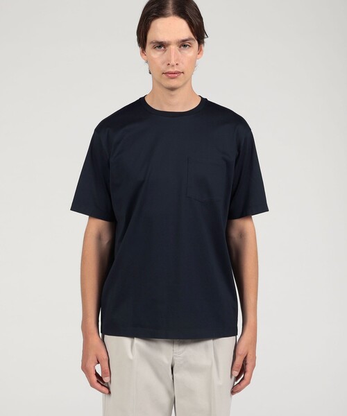 TOMORROWLAND (トゥモローランド)の「ギザコットン ハーフスリーブ ポケットTシャツ(Tシャツ/カットソー・メンズ・ネイビー/キャメル/スカイブルー/ライトベージュ/レッド系その他/ブルー系その他・S/M/L)」の8枚目の写真