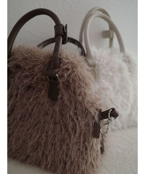 LAGUNAMOON（ラグナムーン）の「ミニショルダーボストンバッグ（ボストンバッグ・レディース・アイボリー/ダークブラウン/モカ・FREE）」の3枚目の写真