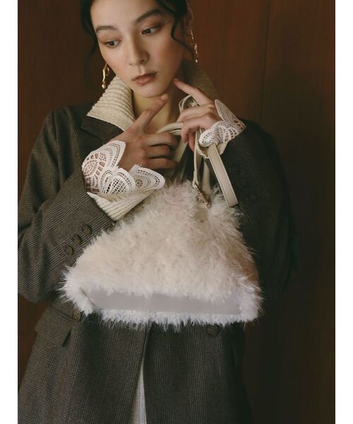 LAGUNAMOON（ラグナムーン）の「ミニショルダーボストンバッグ（ボストンバッグ・レディース・アイボリー/ダークブラウン/モカ・FREE）」の6枚目の写真