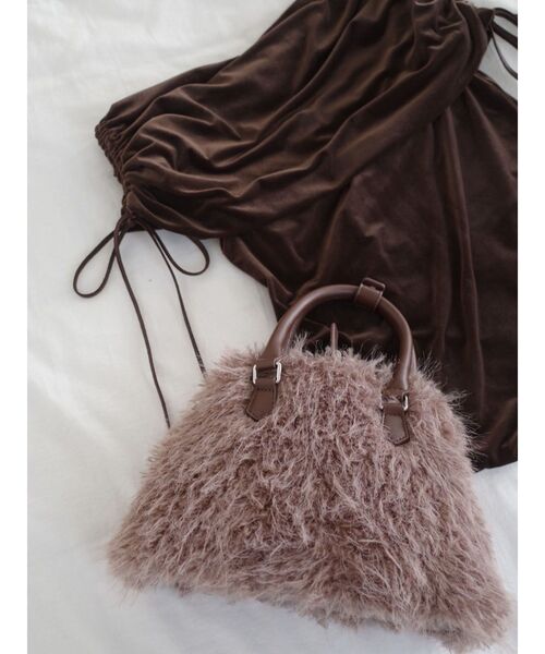 LAGUNAMOON（ラグナムーン）の「ミニショルダーボストンバッグ（ボストンバッグ・レディース・アイボリー/ダークブラウン/モカ・FREE）」の12枚目の写真