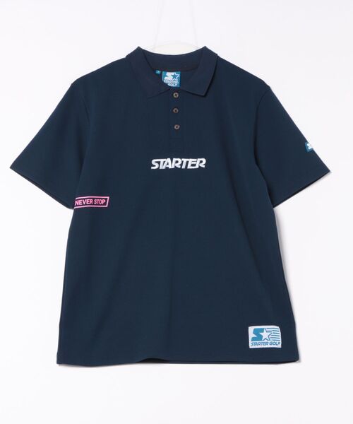 STARTER（スターター）の「【WG】【it】【STARTER GOLF】スターターゴルフ STARTERロゴ刺繍半袖ポロシャツ SG-123009（ポロシャツ・メンズ・ネイビー/ホワイト/ブラック・L/M/XL）」の3枚目の写真