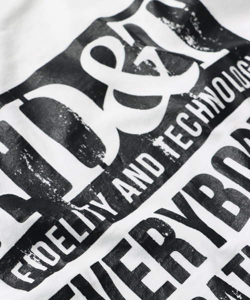 FIDELITY（フィデリティ）の「BACK FD&T TUBE TEE / 半袖バックロゴTシャツ（Tシャツ/カットソー・メンズ・ブラック/ホワイト・MEDIUM/LARGE）」の6枚目の写真