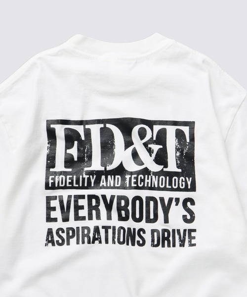 FIDELITY（フィデリティ）の「BACK FD&T TUBE TEE / 半袖バックロゴTシャツ（Tシャツ/カットソー・メンズ・ブラック/ホワイト・MEDIUM/LARGE）」の5枚目の写真