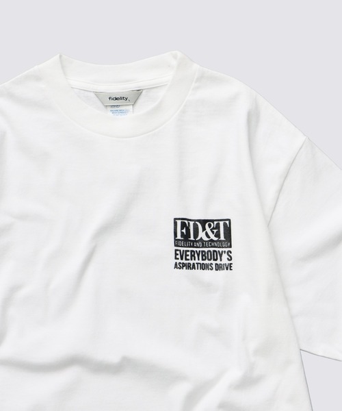 FIDELITY（フィデリティ）の「BACK FD&T TUBE TEE / 半袖バックロゴTシャツ（Tシャツ/カットソー・メンズ・ブラック/ホワイト・MEDIUM/LARGE）」の4枚目の写真