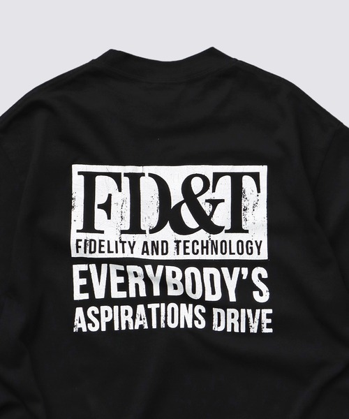 FIDELITY（フィデリティ）の「BACK FD&T TUBE TEE / 半袖バックロゴTシャツ（Tシャツ/カットソー・メンズ・ブラック/ホワイト・MEDIUM/LARGE）」の9枚目の写真