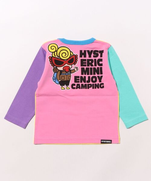 HYSTERIC MINI（ヒステリックミニ）の「CAMP FIRE WITH MINI AND BEAR 長袖Tシャツ（Tシャツ/カットソー・キッズ・マルチ/ブラック/ホワイト・80/90）」の4枚目の写真