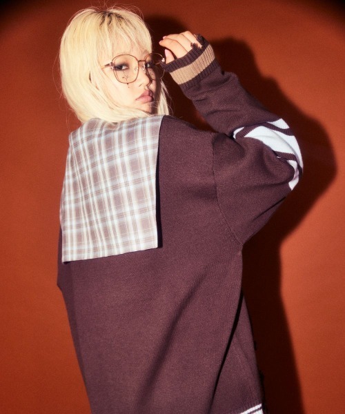 Candy Stripper(キャンディストリッパー)の「SAILOR CHECK シャツ(シャツ/ブラウス・レディース・ピンク/ブラウン/ブラック・FREE)」の7枚目の写真