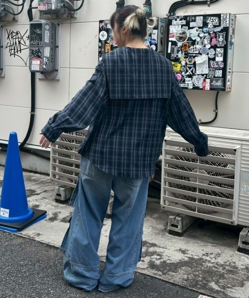 Candy Stripper(キャンディストリッパー)の「SAILOR CHECK シャツ(シャツ/ブラウス・レディース・ピンク/ブラウン/ブラック・FREE)」の14枚目の写真