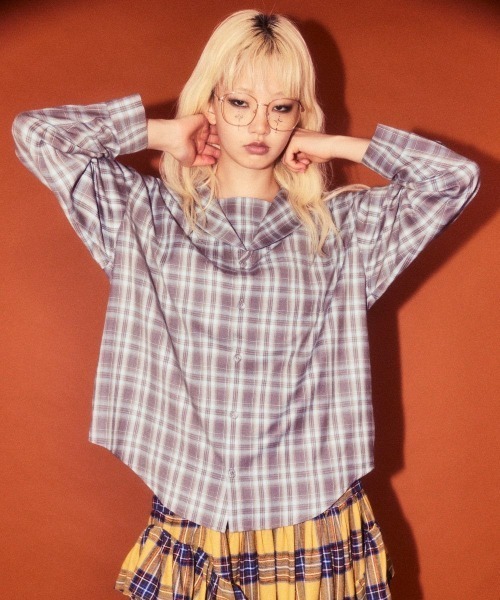 Candy Stripper（キャンディストリッパー）の「SAILOR CHECK シャツ（シャツ/ブラウス・レディース・ピンク/ブラウン/ブラック・FREE）」の18枚目の写真