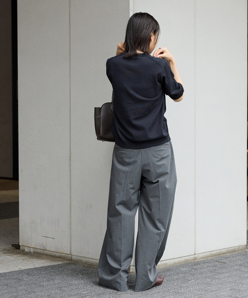 JOURNAL STANDARD(ジャーナルスタンダード)の「【&FUNCTION】【 接触冷感・UVカット 】ハーフスリーブカーディガン(カーディガン/ボレロ・レディース・ブラック/ブラック系その他/ネイビー・FREE)」の7枚目の写真