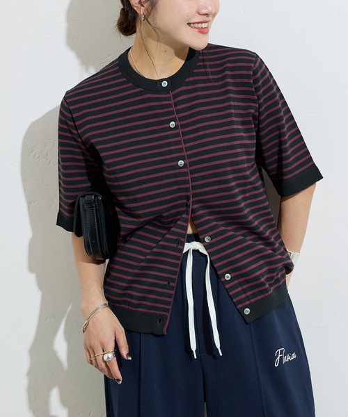 JOURNAL STANDARD(ジャーナルスタンダード)の「【&FUNCTION】【 接触冷感・UVカット 】ハーフスリーブカーディガン(カーディガン/ボレロ・レディース・ブラック/ブラック系その他/ネイビー・FREE)」の14枚目の写真