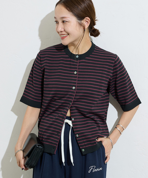 JOURNAL STANDARD(ジャーナルスタンダード)の「【&FUNCTION】【 接触冷感・UVカット 】ハーフスリーブカーディガン(カーディガン/ボレロ・レディース・ブラック/ブラック系その他/ネイビー・FREE)」の15枚目の写真