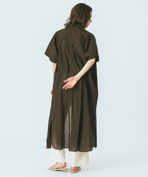 HLAADA(フラーダ)の「(HLAADA for ROSEBUD)CUBA EMBROIDERY SHIRT OP(シャツワンピース・レディース・カーキ/ブラック/ブラウン・ONE SIZE)」の15枚目の写真