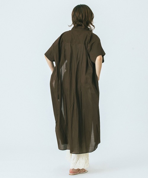 HLAADA(フラーダ)の「(HLAADA for ROSEBUD)CUBA EMBROIDERY SHIRT OP(シャツワンピース・レディース・カーキ/ブラック/ブラウン・ONE SIZE)」の16枚目の写真