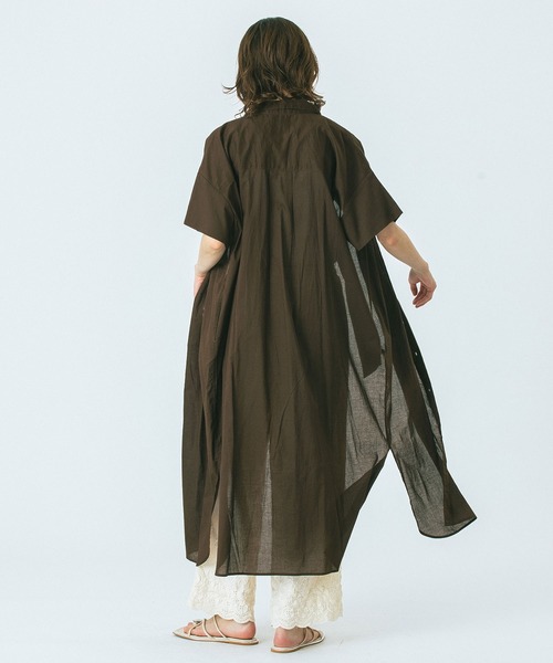 HLAADA(フラーダ)の「(HLAADA for ROSEBUD)CUBA EMBROIDERY SHIRT OP(シャツワンピース・レディース・カーキ/ブラック/ブラウン・ONE SIZE)」の13枚目の写真
