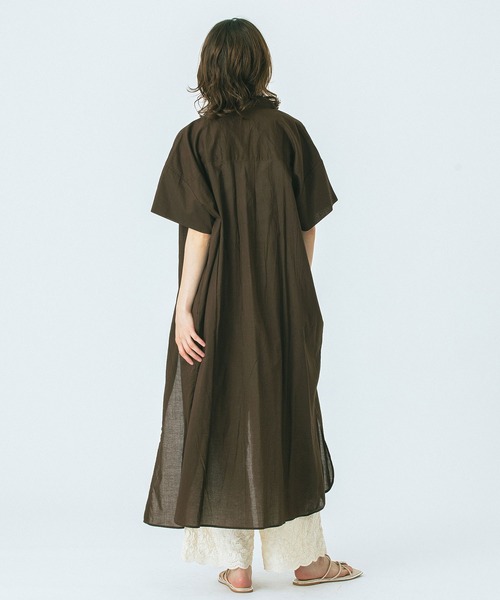HLAADA(フラーダ)の「(HLAADA for ROSEBUD)CUBA EMBROIDERY SHIRT OP(シャツワンピース・レディース・カーキ/ブラック/ブラウン・ONE SIZE)」の14枚目の写真