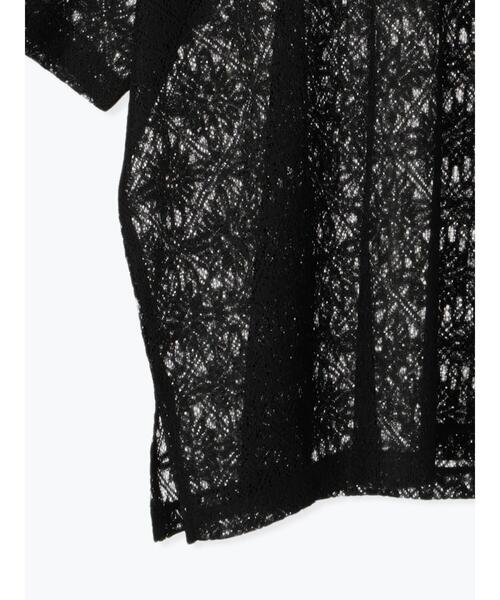 Samansa Mos2 blue（サマンサモスモスブルー）の「レースTシャツ（Tシャツ/カットソー・レディース・オフホワイト/ブラウン/ブラック・F）」の14枚目の写真