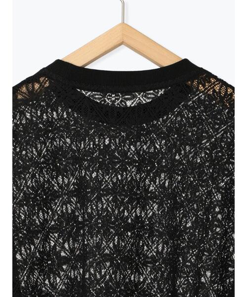 Samansa Mos2 blue（サマンサモスモスブルー）の「レースTシャツ（Tシャツ/カットソー・レディース・オフホワイト/ブラウン/ブラック・F）」の15枚目の写真