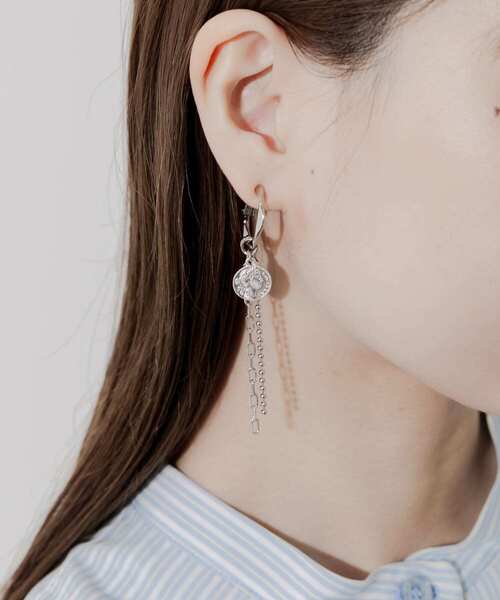 SMELLY（スメリー）の「コインチェーンフープイヤリング（イヤリング・レディース・シルバー・-）」の3枚目の写真