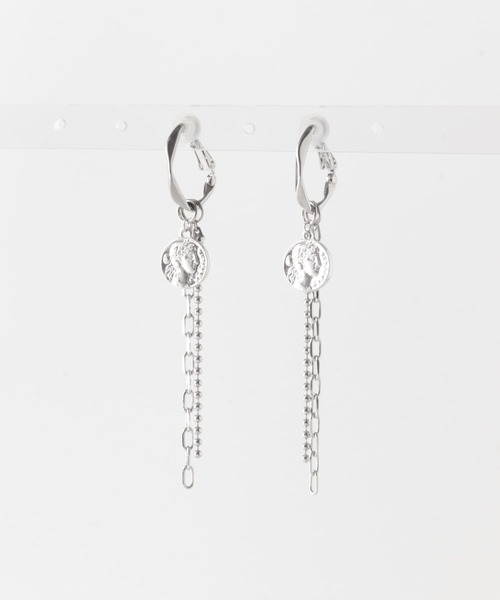 SMELLY（スメリー）の「コインチェーンフープイヤリング（イヤリング・レディース・シルバー・-）」の5枚目の写真