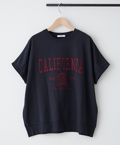 NAO(ナオ)の「【NAO】ミニ裏毛ピグメントプルオーバー(Tシャツ/カットソー・レディース・チャコールグレー/オレンジ/ネイビー/ライトグレー・FREE)」の3枚目の写真