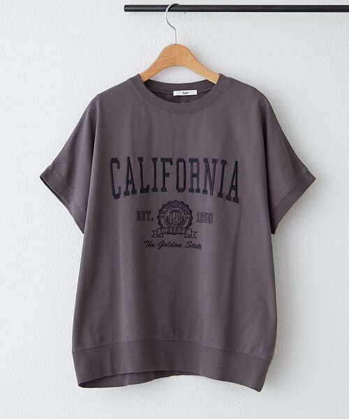 NAO(ナオ)の「【NAO】ミニ裏毛ピグメントプルオーバー(Tシャツ/カットソー・レディース・チャコールグレー/オレンジ/ネイビー/ライトグレー・FREE)」の2枚目の写真