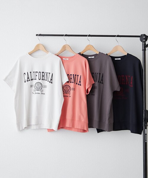 NAO(ナオ)の「【NAO】ミニ裏毛ピグメントプルオーバー(Tシャツ/カットソー・レディース・チャコールグレー/オレンジ/ネイビー/ライトグレー・FREE)」の4枚目の写真