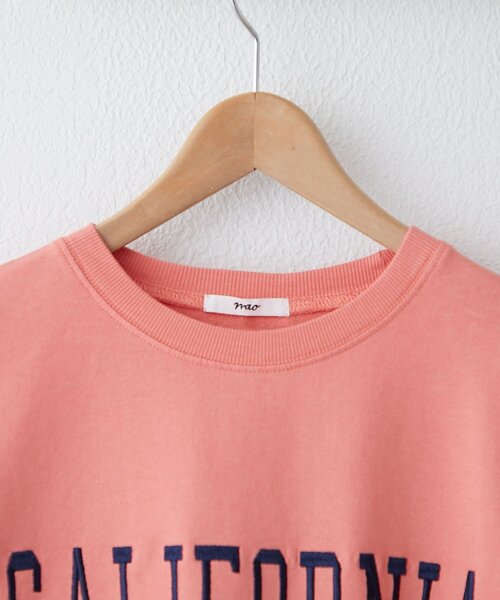 NAO(ナオ)の「【NAO】ミニ裏毛ピグメントプルオーバー(Tシャツ/カットソー・レディース・チャコールグレー/オレンジ/ネイビー/ライトグレー・FREE)」の11枚目の写真