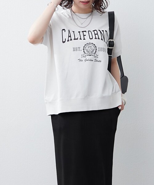 NAO(ナオ)の「【NAO】ミニ裏毛ピグメントプルオーバー(Tシャツ/カットソー・レディース・チャコールグレー/オレンジ/ネイビー/ライトグレー・FREE)」の16枚目の写真