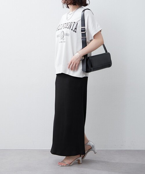 NAO(ナオ)の「【NAO】ミニ裏毛ピグメントプルオーバー(Tシャツ/カットソー・レディース・チャコールグレー/オレンジ/ネイビー/ライトグレー・FREE)」の14枚目の写真