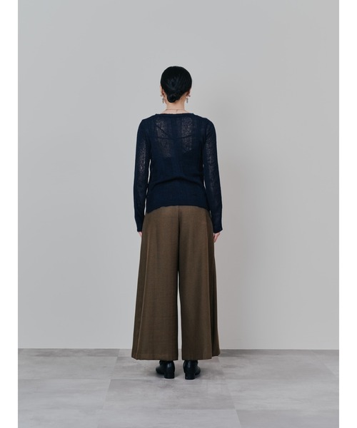 TEVALT（ヴァレット）の「シアーモヘアニットトップス（ニット/セーター・レディース・ダークネイビー/オレンジ/イエロー・38）」の15枚目の写真