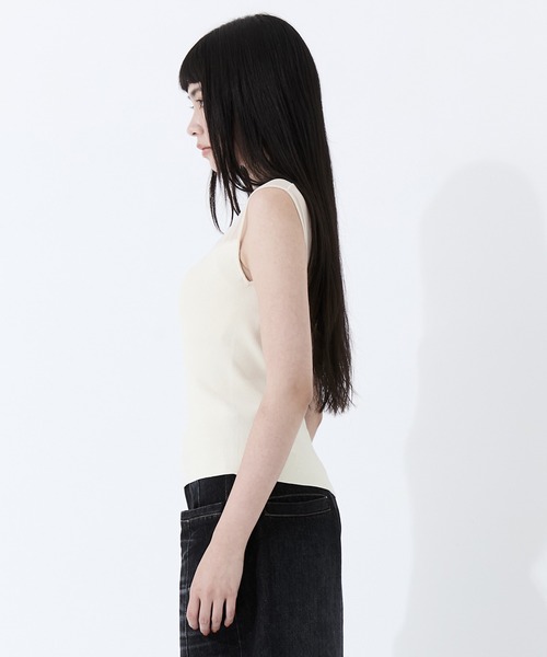 美品ナイスナイスモーメントnicenice moment タンクトップサイズ2 NICENICE MOMENT｜タンクトップシェル TANK TOP SHELL Uネック Vバック