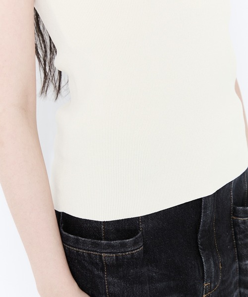 NICENICE MOMENT(ナイスナイスモーメント)の「【NICENICEMOMENT/ナイスナイスモーメント】《STUDIOUS別注》SKIN CUPTOPS/スキントップス/カップ付きタンクトップ(タンクトップ・レディース・ブラック/ベージュ・S/M)」の15枚目の写真