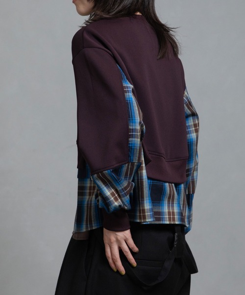 MARECHAL TERRE（マルシャルテル）の「レイヤードトップス（Tシャツ/カットソー・レディース・ブラック/カーキ/ネイビー/ブラウン・MEDIUM）」の21枚目の写真