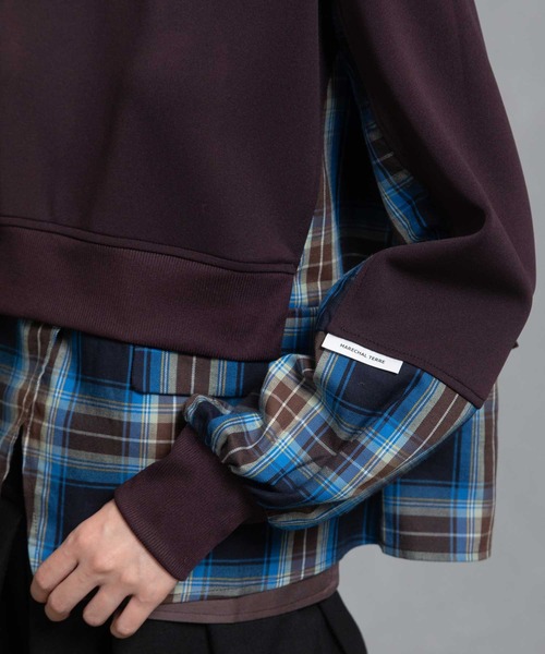 MARECHAL TERRE（マルシャルテル）の「レイヤードトップス（Tシャツ/カットソー・レディース・ブラック/カーキ/ネイビー/ブラウン・MEDIUM）」の14枚目の写真