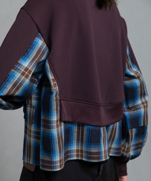 MARECHAL TERRE（マルシャルテル）の「レイヤードトップス（Tシャツ/カットソー・レディース・ブラック/カーキ/ネイビー/ブラウン・MEDIUM）」の12枚目の写真