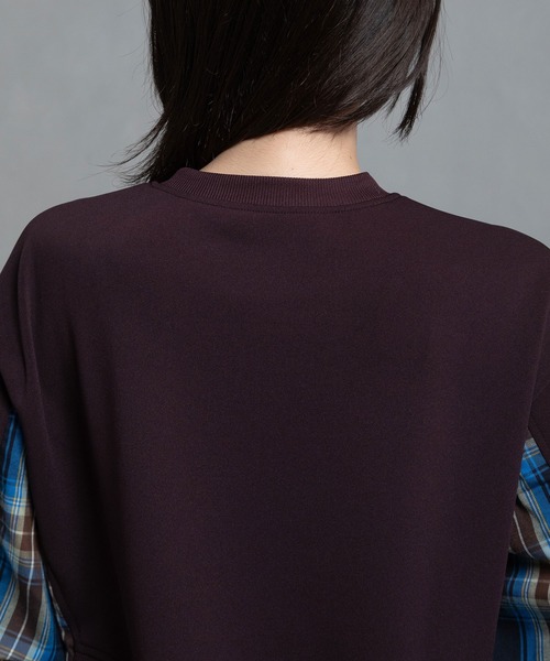 MARECHAL TERRE（マルシャルテル）の「レイヤードトップス（Tシャツ/カットソー・レディース・ブラック/カーキ/ネイビー/ブラウン・MEDIUM）」の11枚目の写真