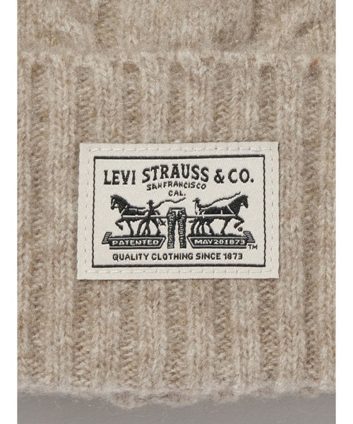Levi's（リーバイス）の「Levi's/リーバイス ケーブルニットバックパッチビーニー（ニットキャップ/ビーニー・レディース・ベージュ・OS）」の6枚目の写真