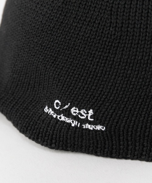 c/est（シーエ）の「c/est/シーエ KATE ニットキャップ（キャップ・レディース・ブラック/オフホワイト・FREE）」の6枚目の写真